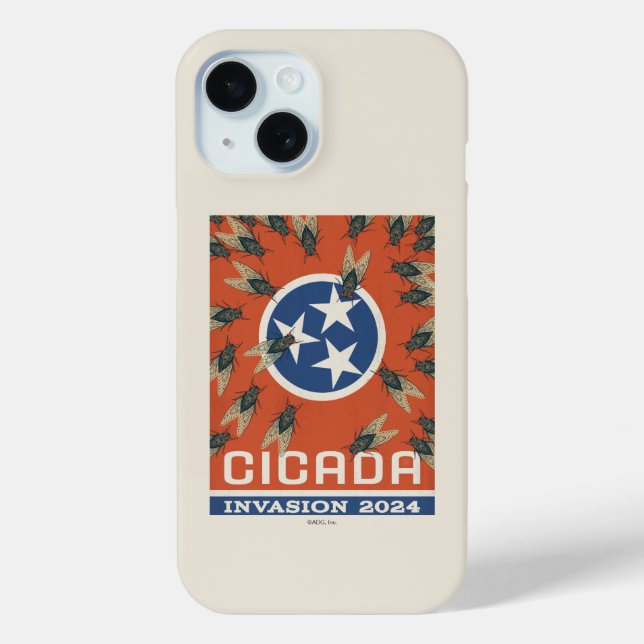 Tennessee Flag Cicada Invasion Case-Mate iPhone Case (Back)