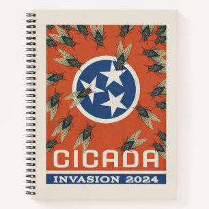 Tennessee Flag Cicada Invasion Notebook
