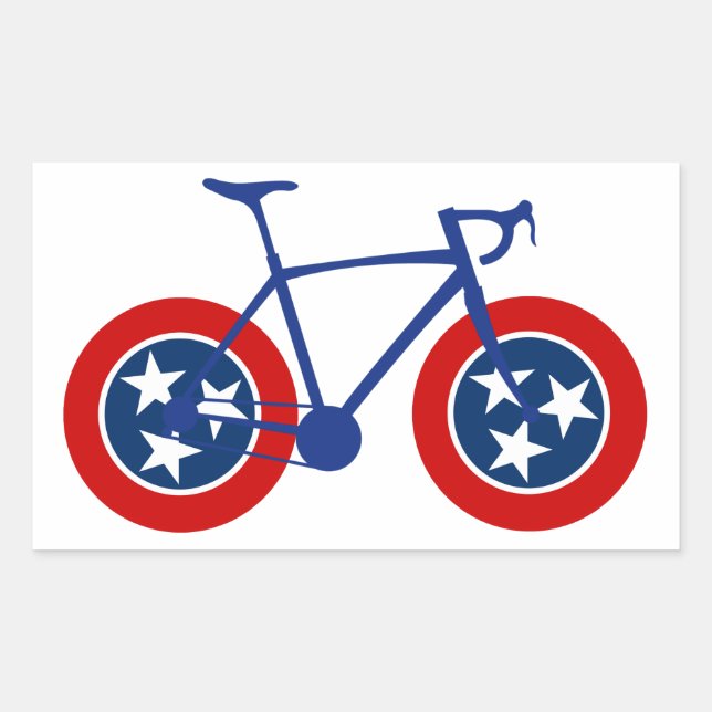 Tennessee Flag Cycling Rectangular Sticker (Front)