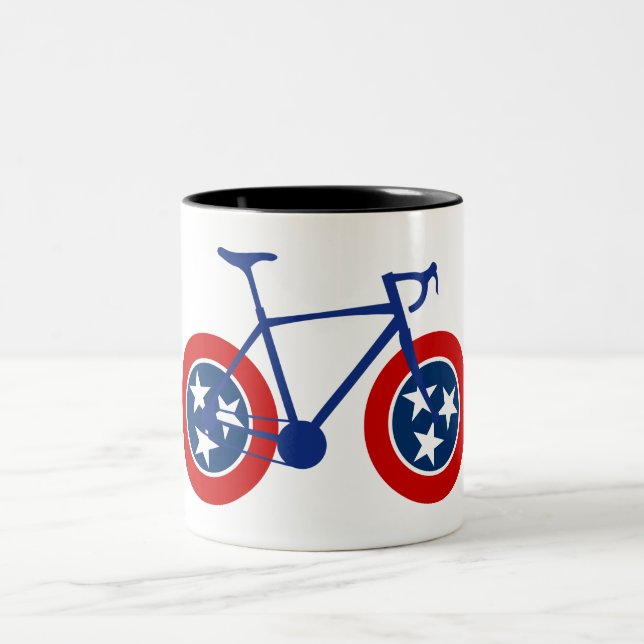 Tennessee Flag Cycling Two-Tone Coffee Mug (Center)