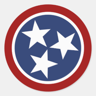 Tennessee Flag Emblem Classic Round Sticker