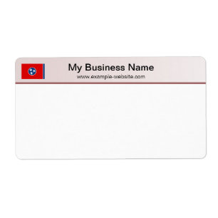 Tennessee Flag Header Shipping Label