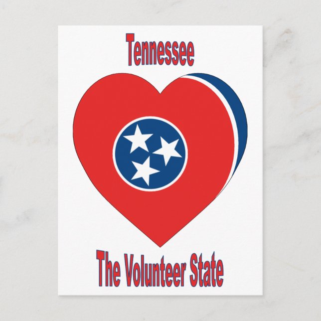 Tennessee Flag Heart Postcard (Front)