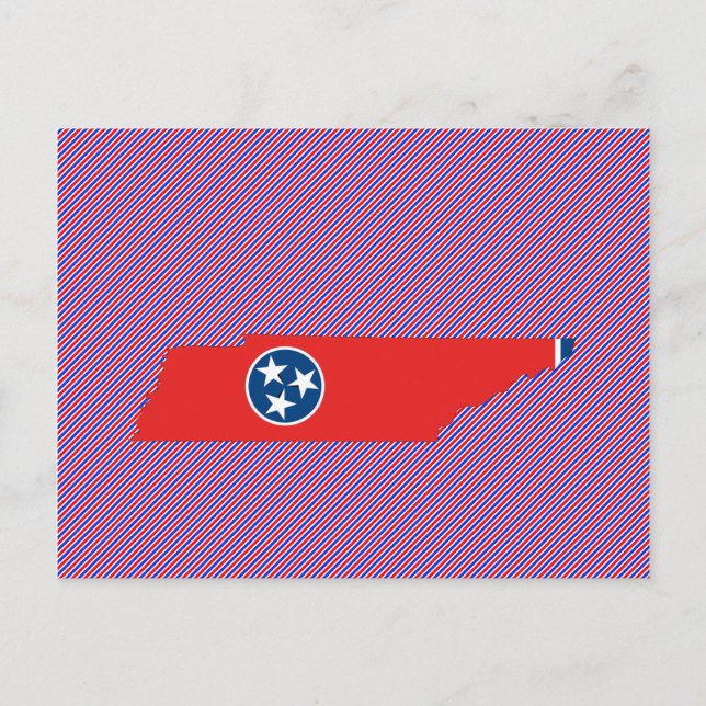 Tennessee Flag Map Postcard (Front)