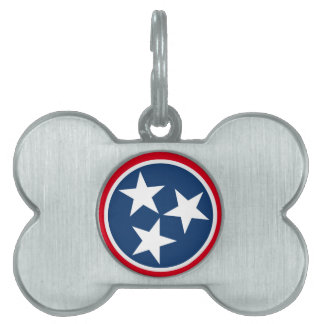 Tennessee Flag Pet Name Tag