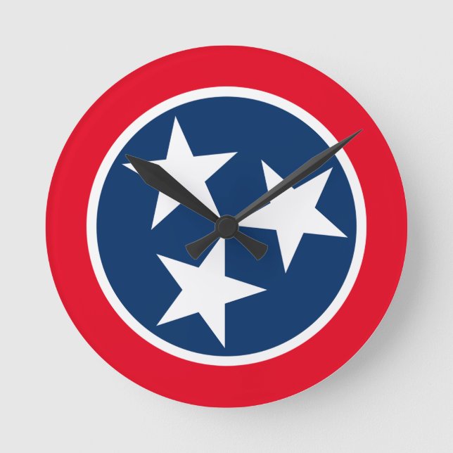 Tennessee Flag Round Clock (Front)