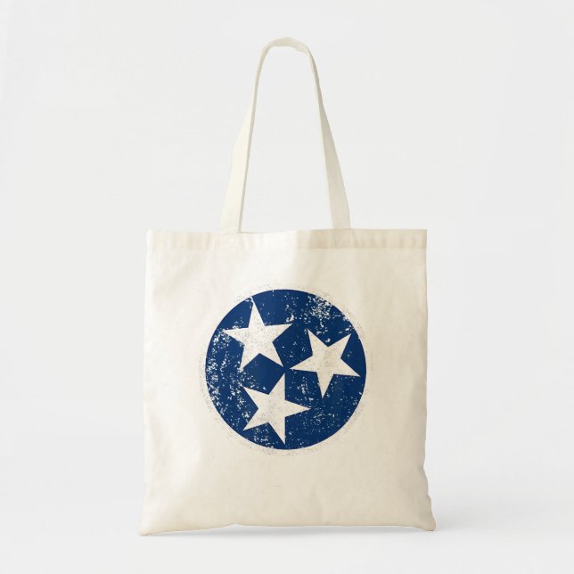 Tennessee Flag Star Logo Volunteer State Nashville Tote Bag (Front)