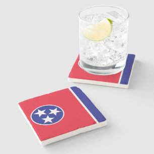Tennessee flag stone coaster