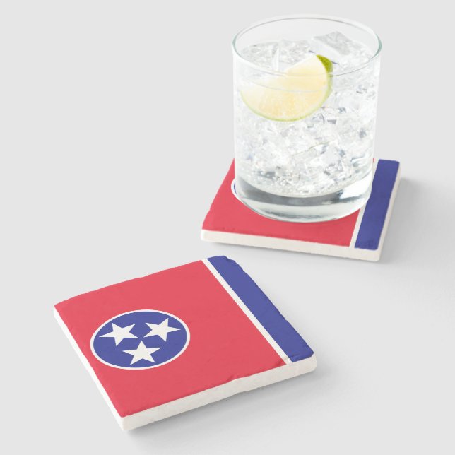 Tennessee flag stone coaster (Side)