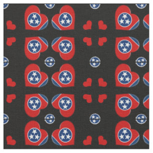 Tennessee Flag & Tennessee Hearts fashion Fabric