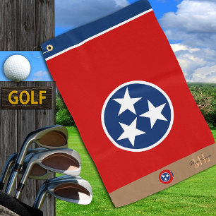 Tennessee flag & Tennessee monogrammed / golf Towel