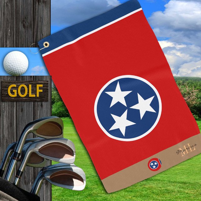 Tennessee flag & Tennessee monogrammed / golf Towel (Creator Uploaded)