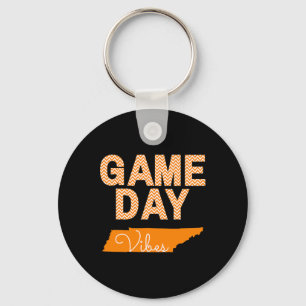 Tennessee Football Game Day Vibes Fall Tailgate  Key Ring