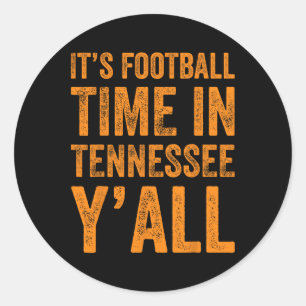 Tennessee Football It's Football Time In Tennessee Classic Round Sticker
