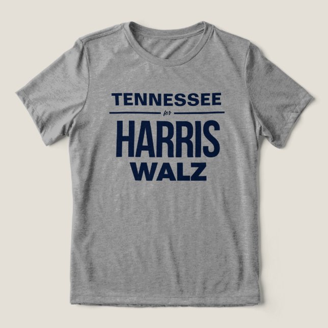 Tennessee for Harris Walz Tri-Blend Shirt (Design Front)