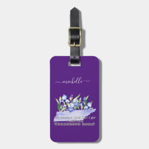 Tennessee Home Custom Text and Colour Luggage Tag