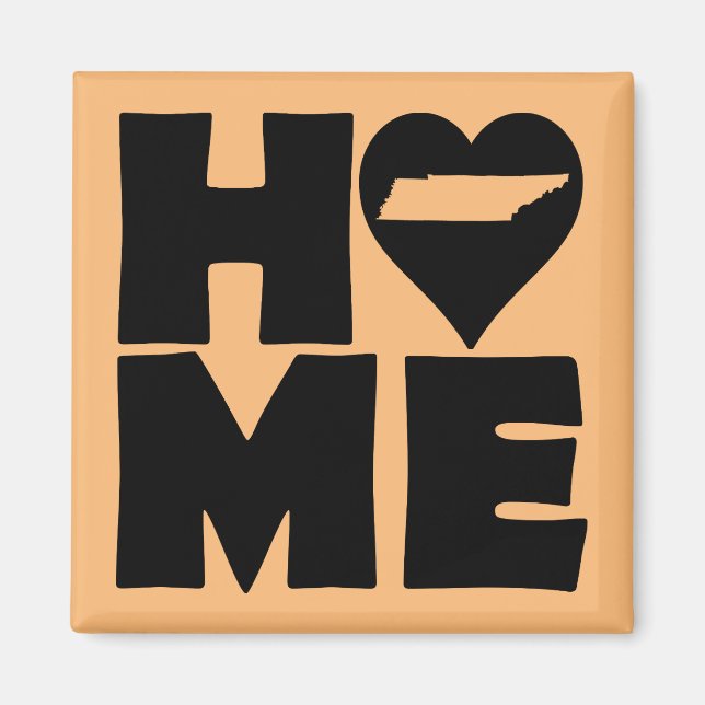 Tennessee Home Heart State Fridge Magnet (Front)