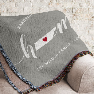 Tennessee Home State Personalised Throw Blanket