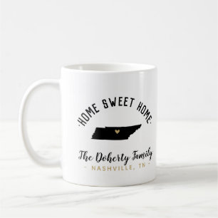 Tennessee Home Sweet Home Family Monogram Mug