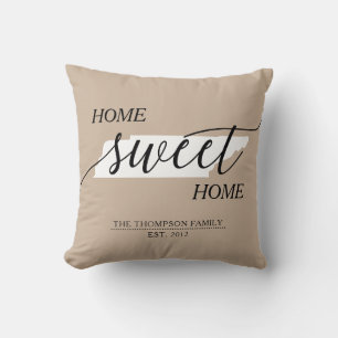 Tennessee Home Sweet Home Family Name Cushion