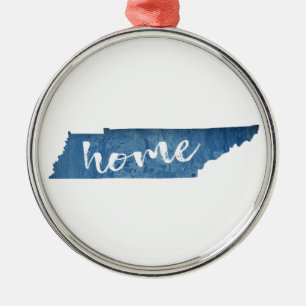 Tennessee Home Wood Grain Metal Tree Decoration