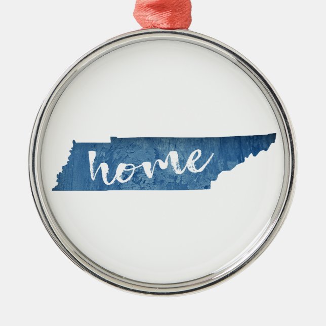 Tennessee Home Wood Grain Metal Tree Decoration (Front)