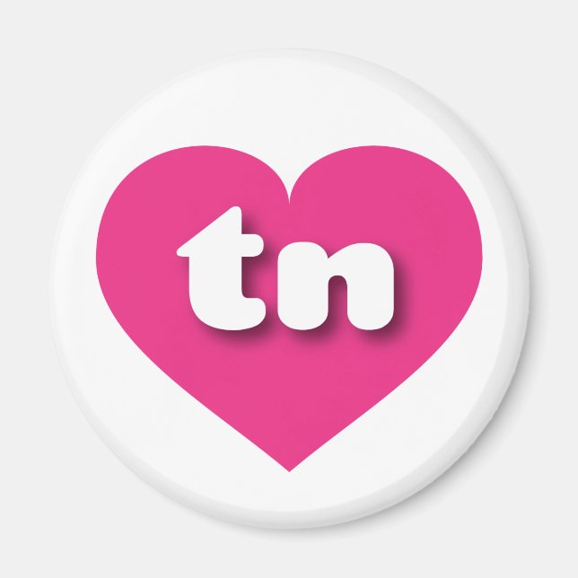 Tennessee hot pink heart - I love tn Magnet (Front)