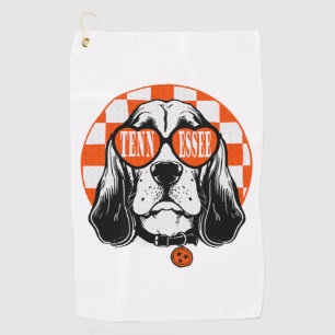 Tennessee Hound Orange White Rocky Top TN Dog Golf Towel