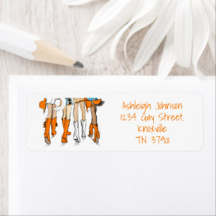 Tennessee Ladies Cowboy Boots Orange Fashion Name