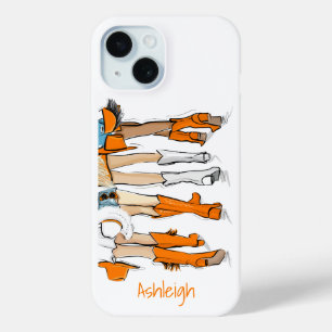 Tennessee Ladies Cowboy Boots Orange Fashion Name iPhone 15 Case
