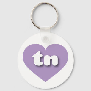 Tennessee lavender heart - I love tn Key Ring