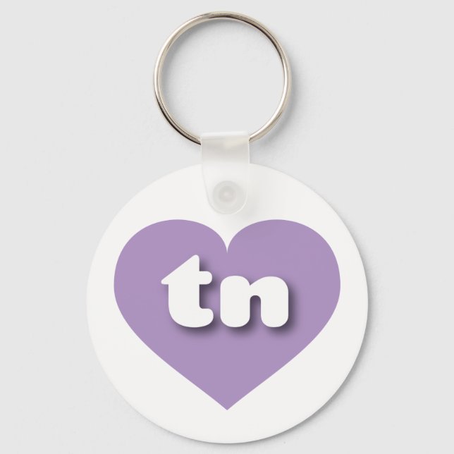 Tennessee lavender heart - I love tn Key Ring (Front)