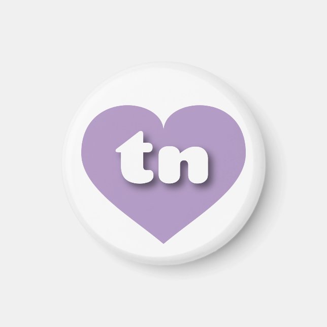Tennessee lavender heart - I love tn Magnet (Front)
