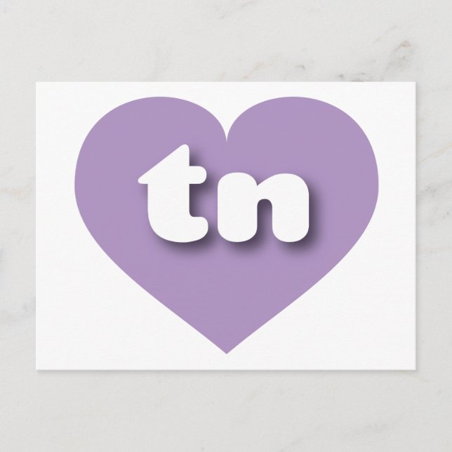 Tennessee lavender heart - I love tn Postcard (Front)