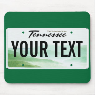 Tennessee license plate mouse pad