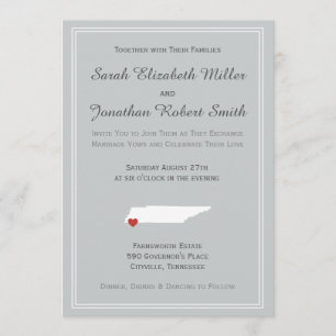Tennessee Love - Customisable Wedding Invitation
