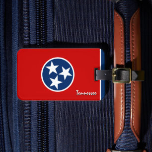 Tennessee Luggage Tags, patriotic Tennessee Flag Tag