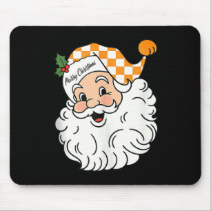 Tennessee Merry Christmas Santa Checkerboard Orang Mouse Mat