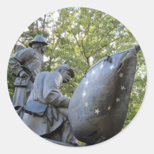 Tennessee Monument Shiloh National Military Park Classic Round Sticker