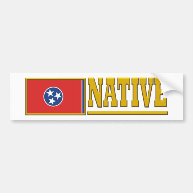 Tennessee Native Bumper Sticker (Front)