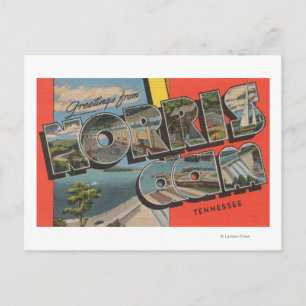 Tennessee - Norris Dam - Large Letter Scenes Postcard