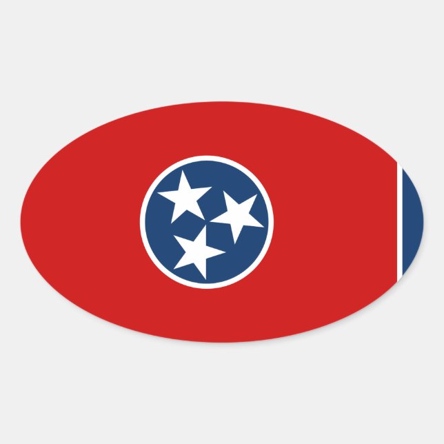 Tennessee Oval Sticker (Front)