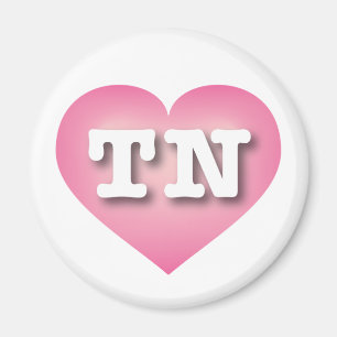 Tennessee Pink Fade Heart - I love TN Magnet