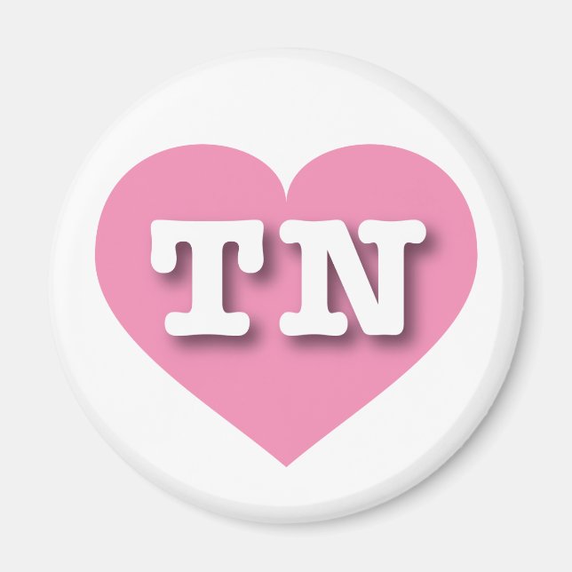 Tennessee Pink Heart - I love TN Magnet (Front)