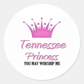 Tennessee Princess Classic Round Sticker