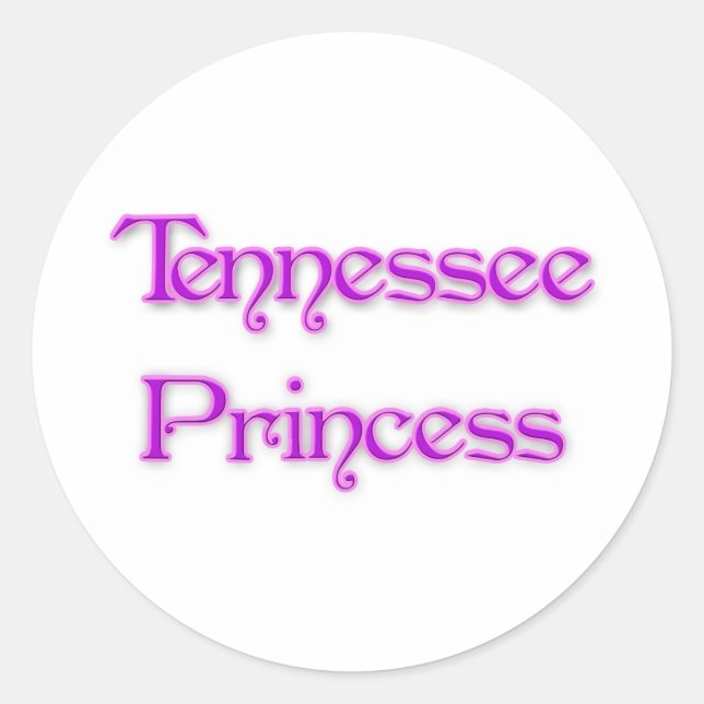 Tennessee Princess Classic Round Sticker (Front)