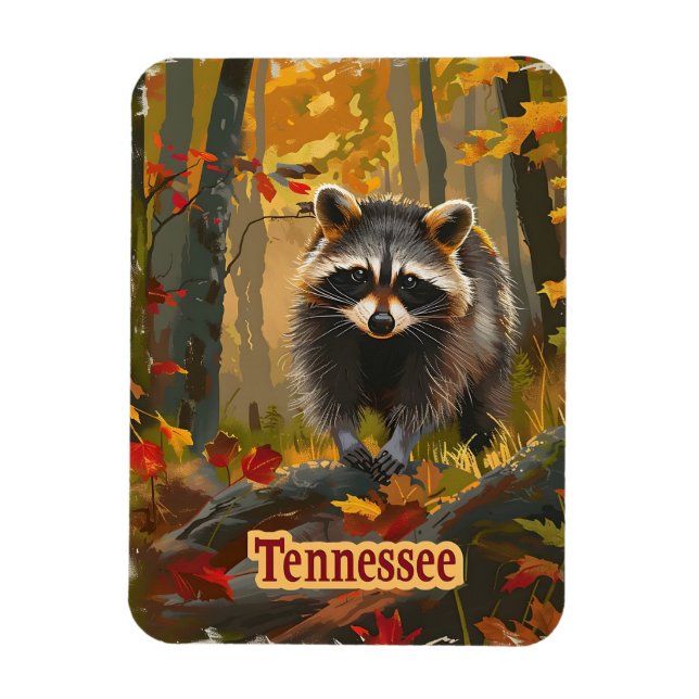 Tennessee Racoon Magnet (Vertical)