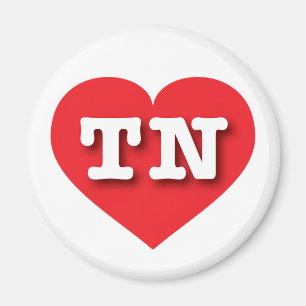 Tennessee Red Heart - I love TN Magnet