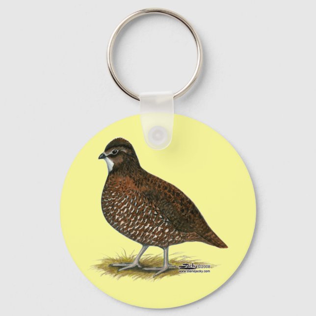 Tennessee Red Quail Key Ring (Front)