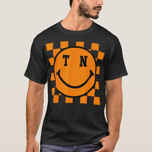 Tennessee Retro Happy Chequerboard T-Shirt (Front)